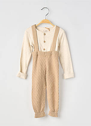 Ensemble pantalon taille élastique beige NOPPIES garcon