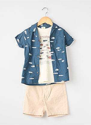 Ensemble short bleu ZY garçon