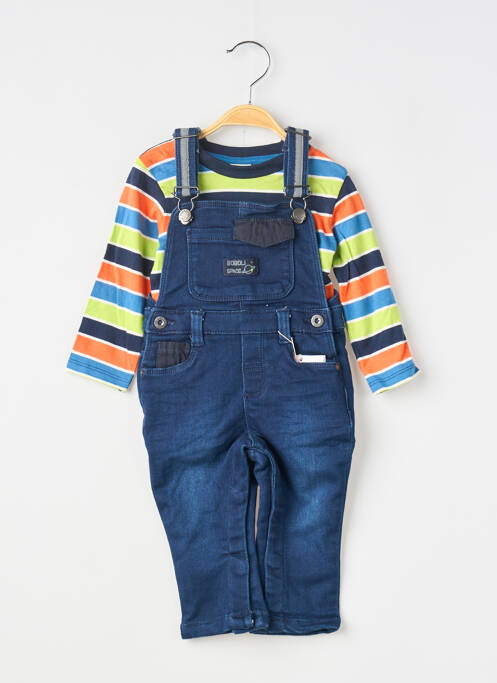 Ensemble pantalon fermeture pressionnée à l'épaule bleu BOBOLI garcon