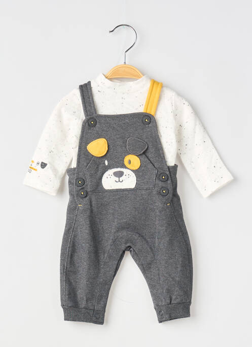 Ensemble pantalon fermeture pressionnée à l'épaule gris BOBOLI garcon