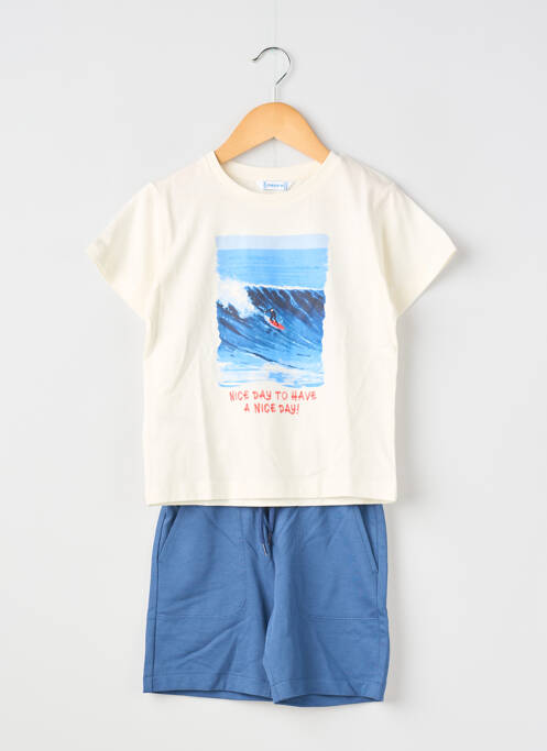 Ensemble short sérigraphie bleu MAYORAL garcon