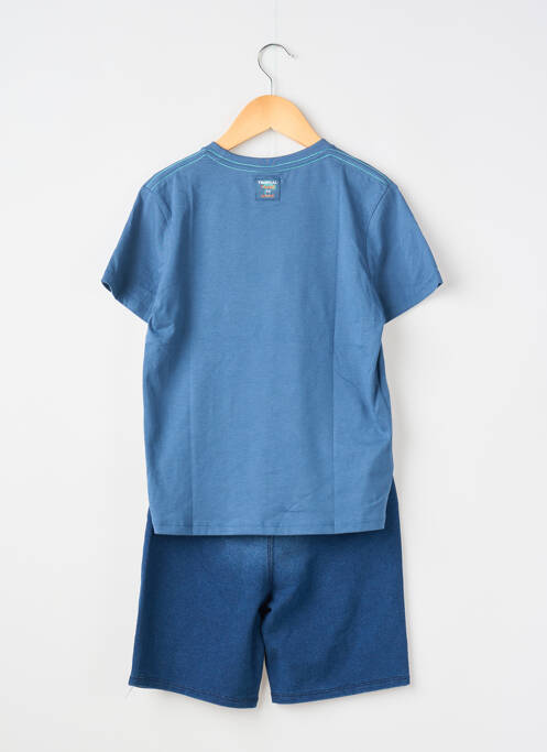 Ensemble short sérigraphie bleu BOBOLI garcon