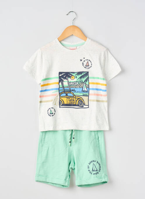 Ensemble short sérigraphie vert BOBOLI garcon