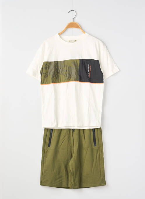 Ensemble short poches vert NUKUTAVAKE garcon