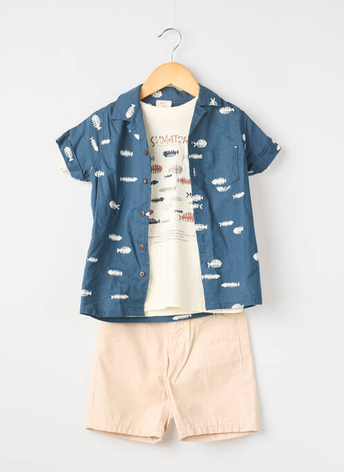 Ensemble short bleu ZY garçon