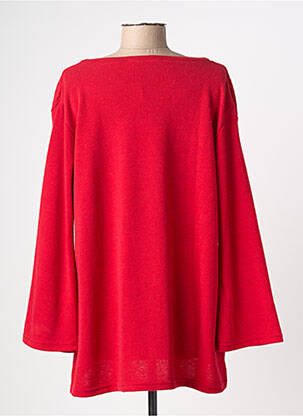 Pull coupe droite manches longues rouge FRANCK ANNA femme