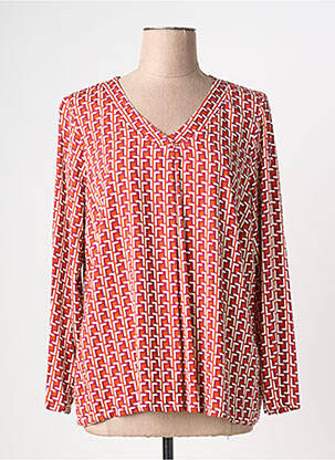 Top coupe fluide manches longues orange MERI & ESCA femme