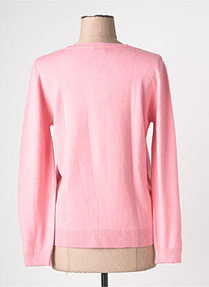 Pull coupe cintrée manches longues rose MINO MORA femme