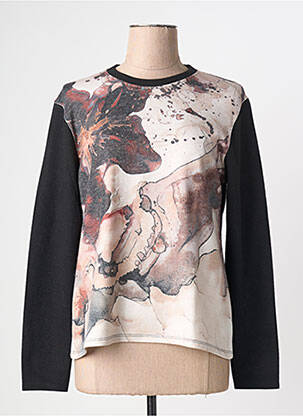 Top stretch manches longues noir GALMALLA femme