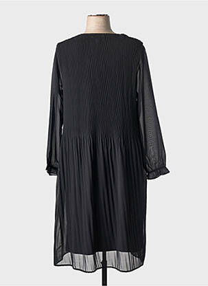 Robe mi-longue coupe fluide manches longues noir CISO femme
