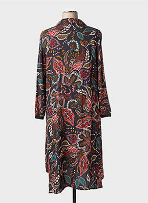 Robe longue manches longues manches longues noir FRANCK ANNA femme