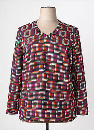 Top stretch manches longues violet MERI & ESCA femme