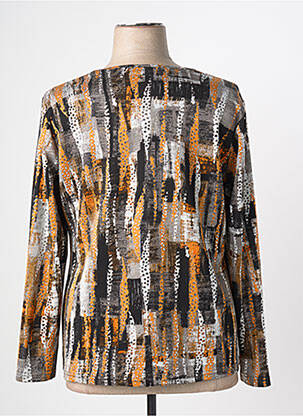 Top stretch manches longues jaune FRANCE RIVOIRE femme