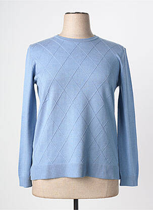 Pull stretch manches longues bleu MINO MORA femme