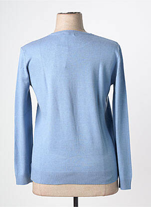 Pull stretch manches longues bleu MINO MORA femme