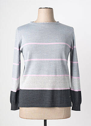 Pull tissage chiné manches longues gris MINO MORA femme