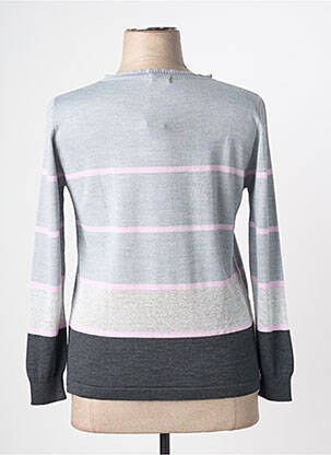 Pull tissage chiné manches longues gris MINO MORA femme