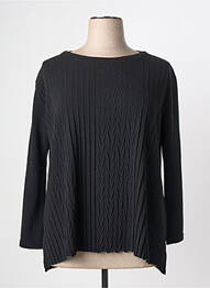 Pull coupe cintrée manches longues noir FRANCK ANNA femme