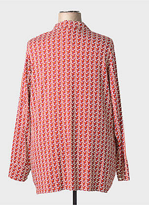 Chemisier tissage popeline manches longues orange MERI & ESCA femme