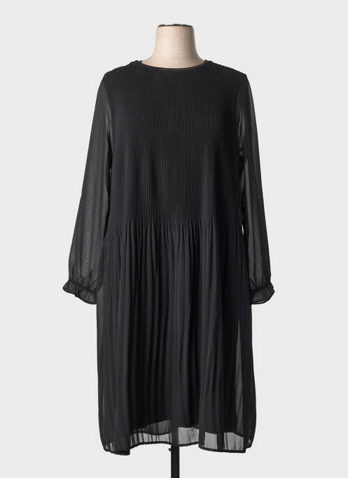 Robe mi-longue manches longues manches longues noir CISO femme
