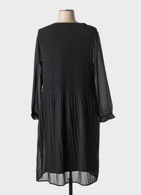 Robe mi-longue manches longues manches longues noir CISO femme