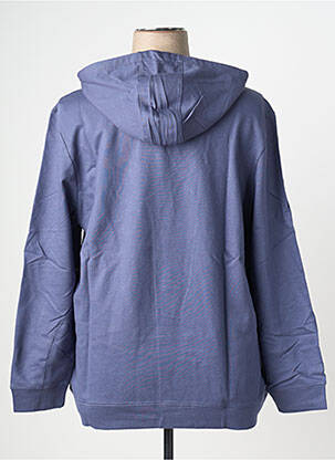 Sweat-shirt à capuche broderie manches longues bleu SHEEGO femme