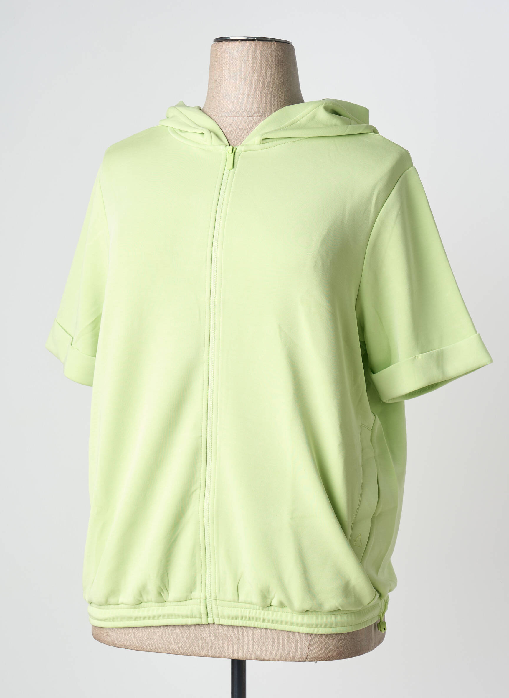 Veste casual col rond vert TRIANGLE femme