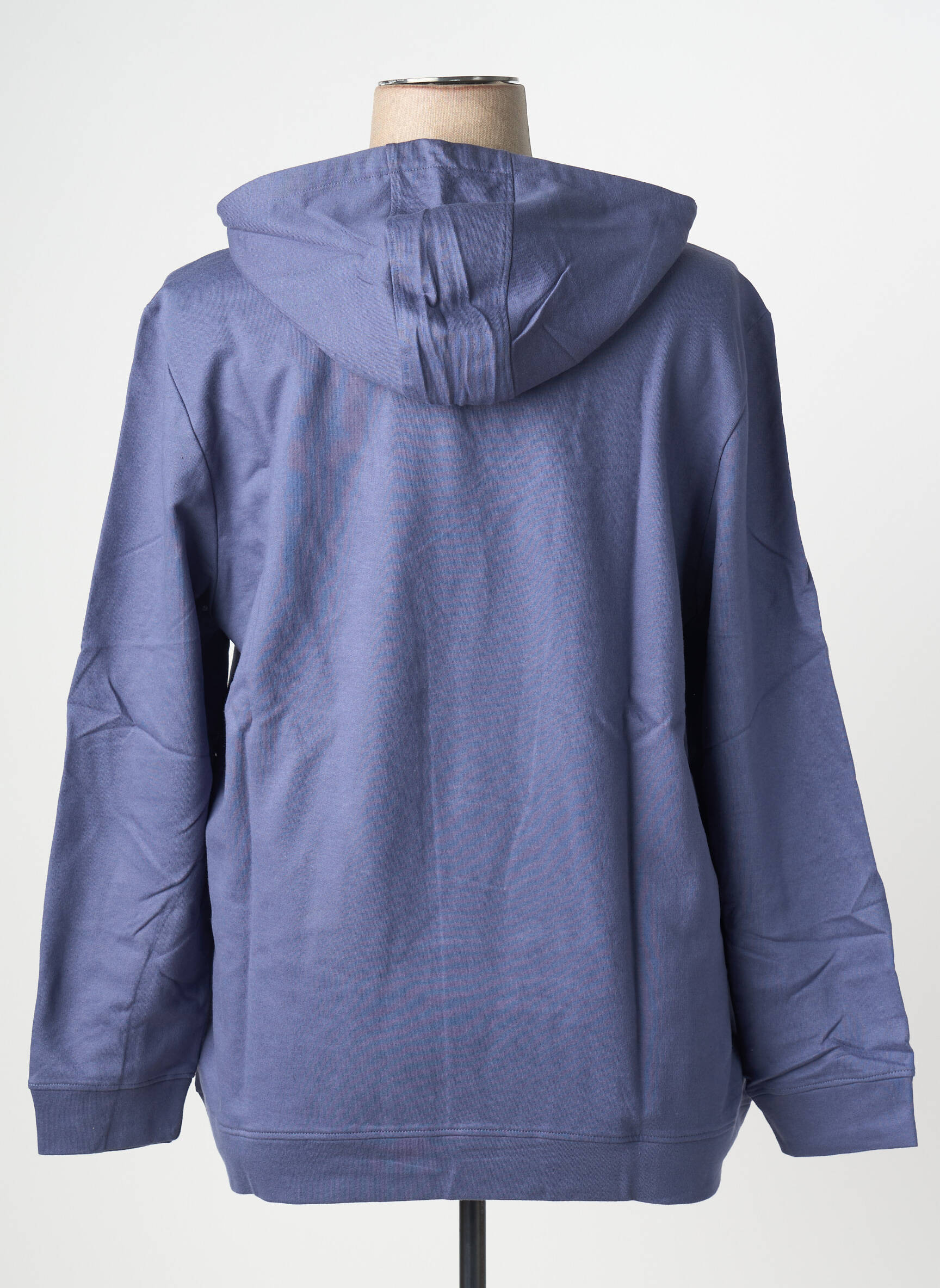 Sweat-shirt à capuche broderie manches longues bleu SHEEGO femme