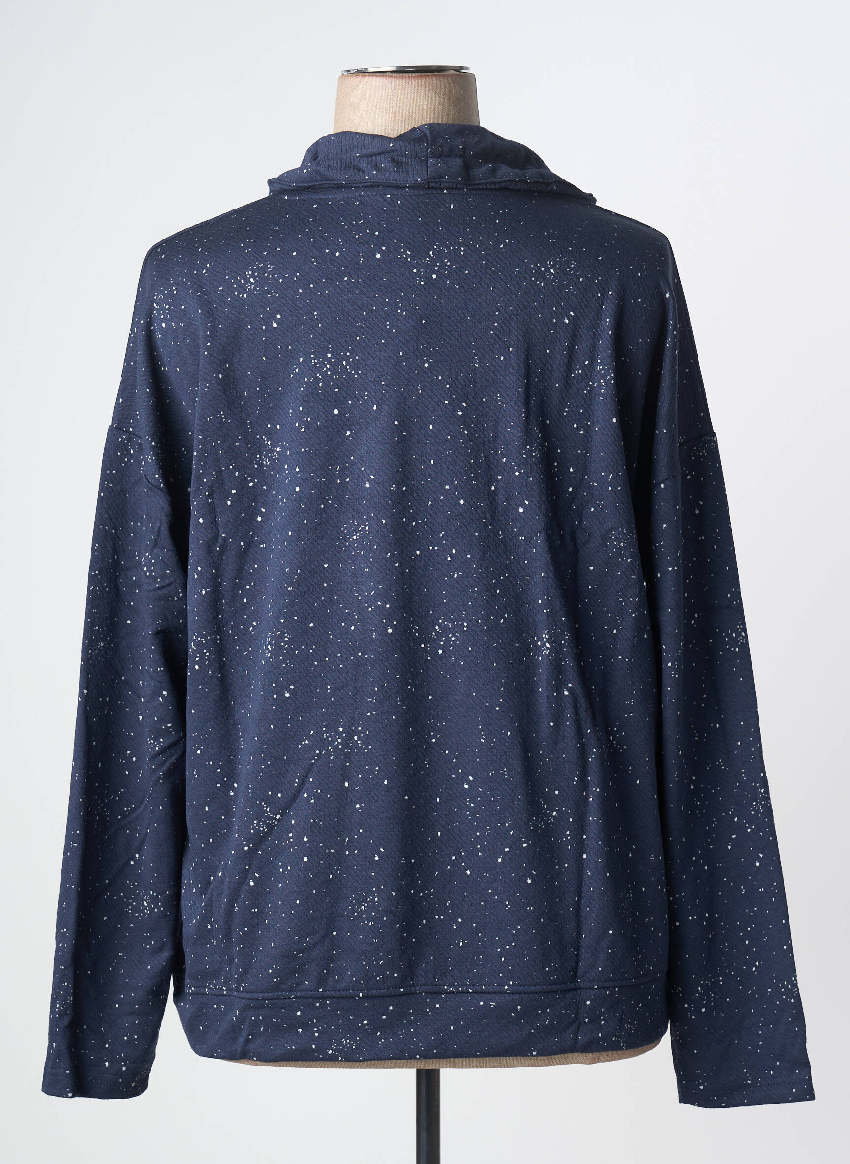 Sweat-shirt stretch manches longues bleu SHEEGO femme