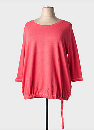 Pull stretch manches longues rose SHEEGO femme