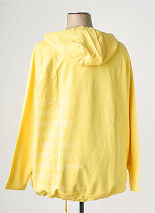 Sweat-shirt à capuche stretch manches longues jaune SHEEGO femme
