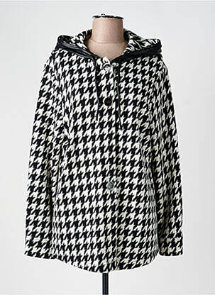 Manteau court capuche a capuche noir FRANK LYMAN femme