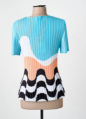 T-shirt imprimé fantaisie manches courtes bleu LEO & UGO femme