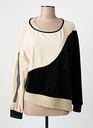 Sweat-shirt manches longues manches longues noir ELISA CAVALETTI femme