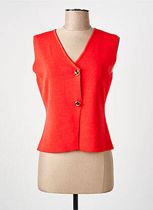 Gilet sans manche coupe cintrée rouge L'ATELIER DE MILA femme