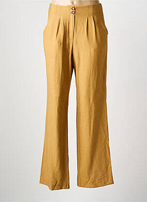 Pantalon droit taille élastique beige ADAM femme