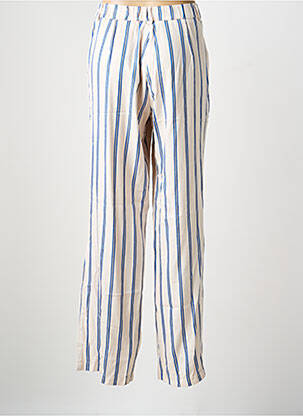 Pantalon droit fermeture zippée sous rabat boutonné beige ADAM femme