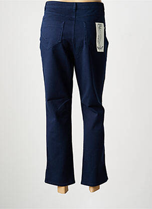 Pantalon 7/8 fermeture zippée sous rabat boutonné bleu PERSONA femme