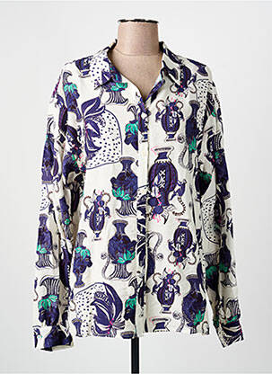 Chemisier imprimé fantaisie manches longues beige POM AMSTERDAM femme