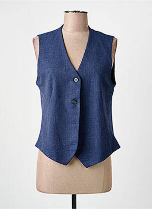 Gilet sans manche coupe cintrée bleu SCARLET JONES femme