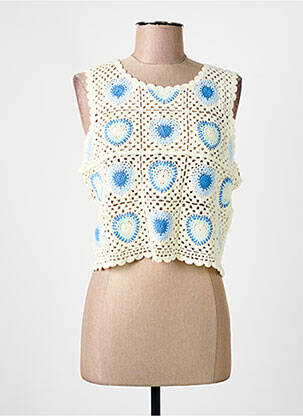 Top sans manche sans manche beige PEACE N'LOVE femme