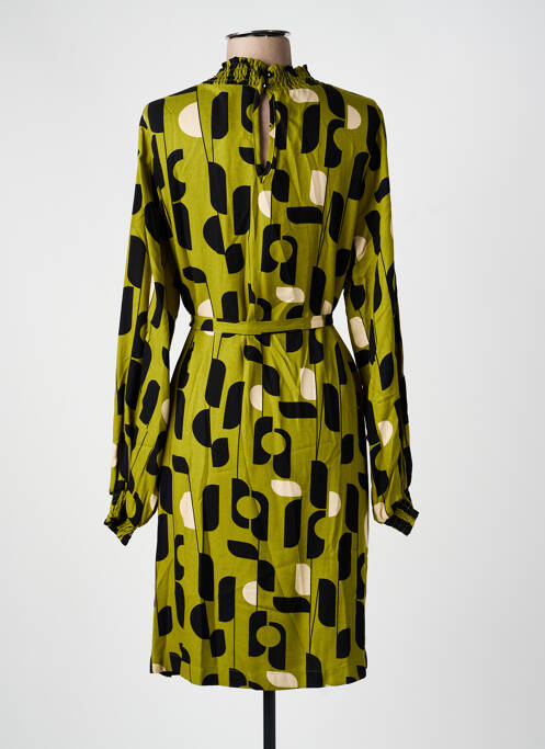 Robe mi-longue imprimé fantaisie manches longues vert MADEMOISELLE YEYE femme