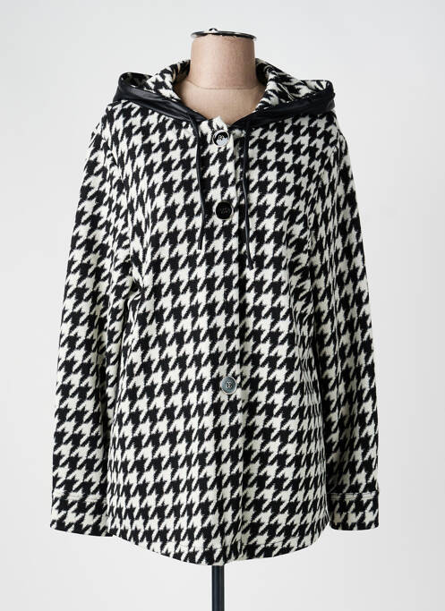 Manteau court capuche a capuche noir FRANK LYMAN femme