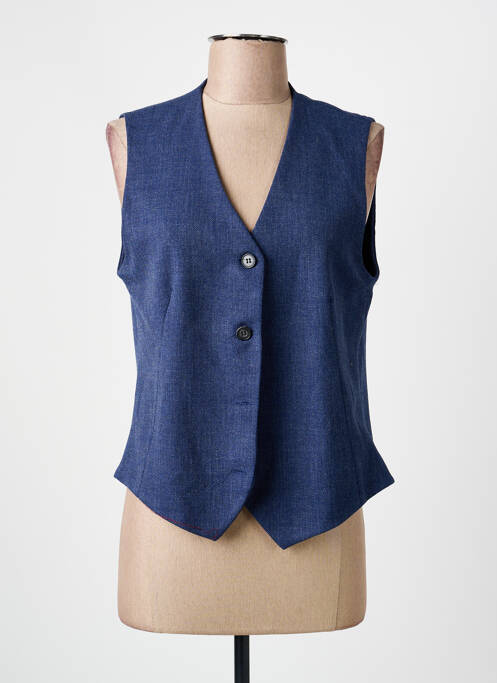 Gilet sans manche coupe cintrée bleu SCARLET JONES femme