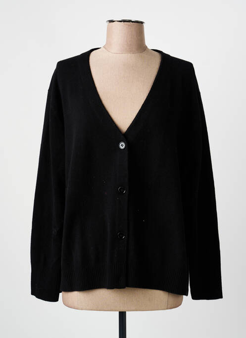 Gilet manches longues fermeture boutonnée sur le devant noir MAUD & SACHA femme