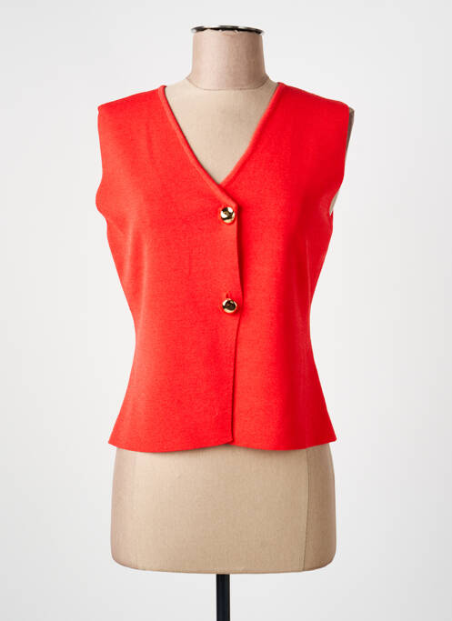 Gilet sans manche rouge ATELIER DE MILA femme