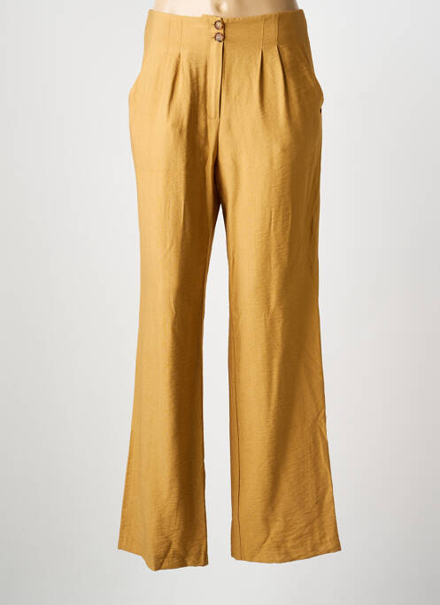 Pantalon droit taille élastique beige ADAM femme