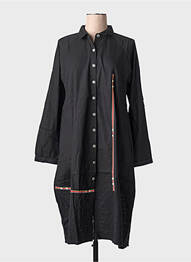 Robe mi-longue manches longues manches longues noir RHUM RAISIN femme
