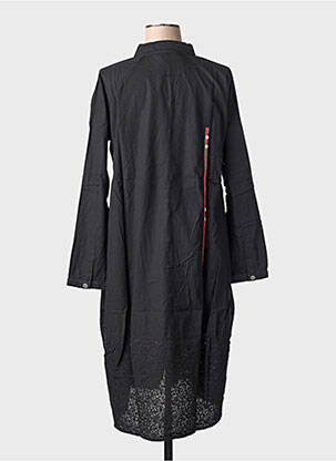Robe mi-longue manches longues manches longues noir RHUM RAISIN femme
