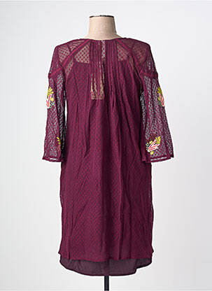 Robe courte manches 3/4 manches 3/4 violet RHUM RAISIN femme